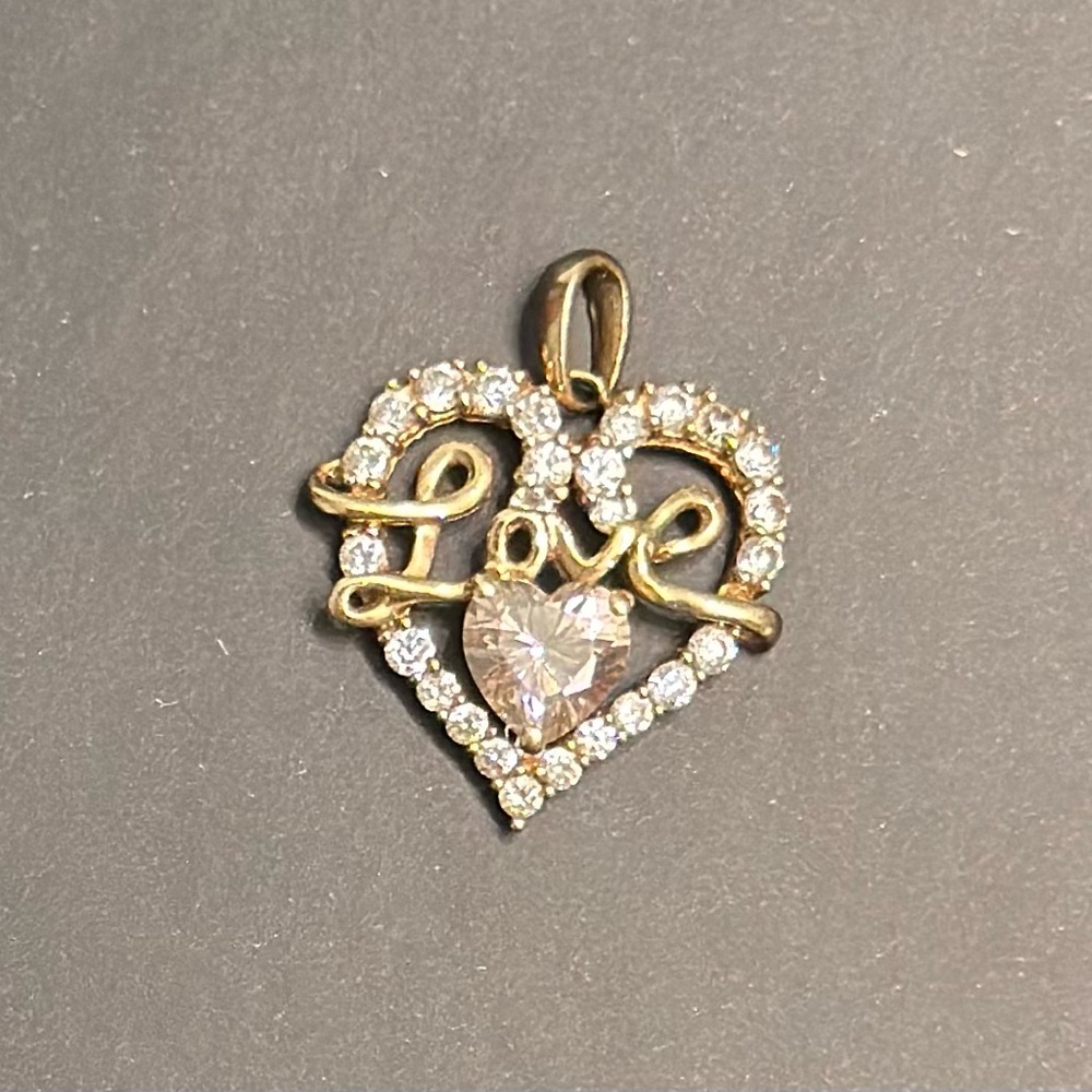 Gold and Silver Heart Pendant